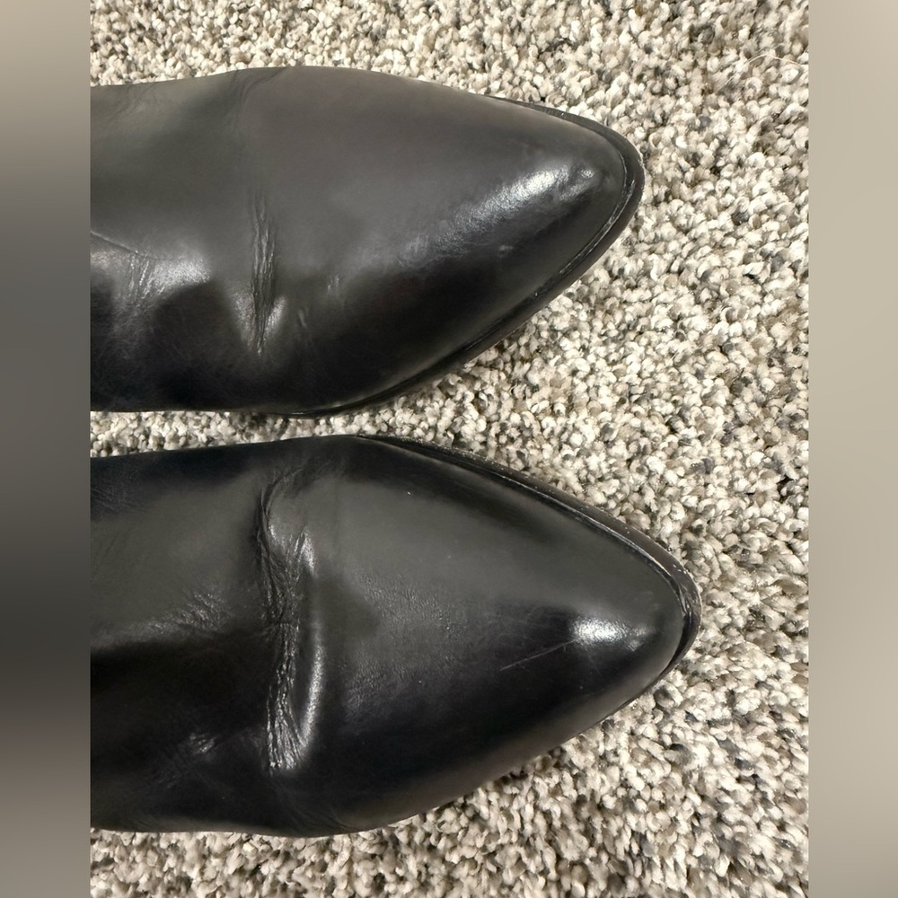 Frye Jennifer Black Leather Ankle Booties, size 9.5 - Picture 11 of 16